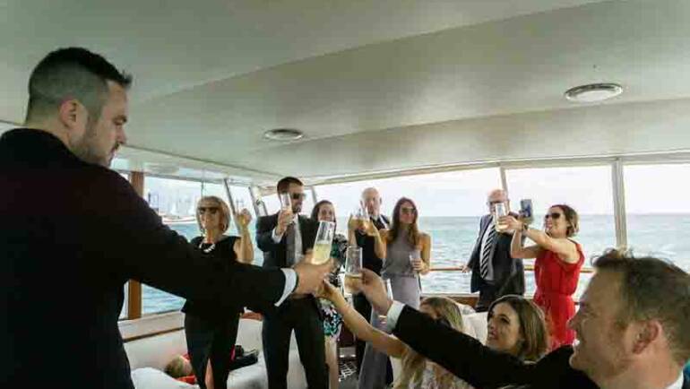 Modern Boat Cruise Wedding Receptions