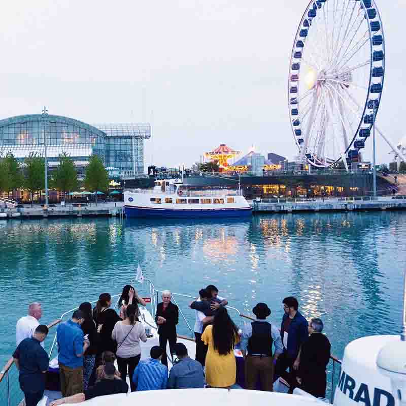 Rent a private yacht charter Navy Pier and Lakefront cruise| Adelines Sea Moose