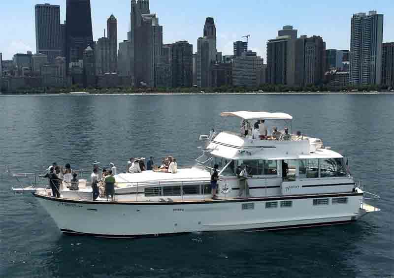 Rent a private yacht charter is a memorable way to see Chicago| Adelines Sea Moose