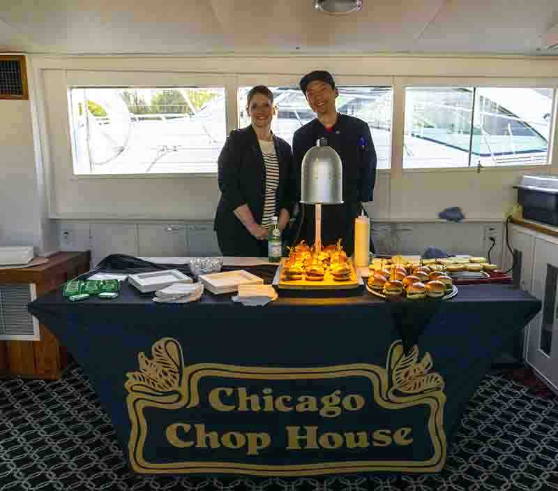 Chicago Fireworks Dinner Cruise first rate catering| Adelines Sea Moose