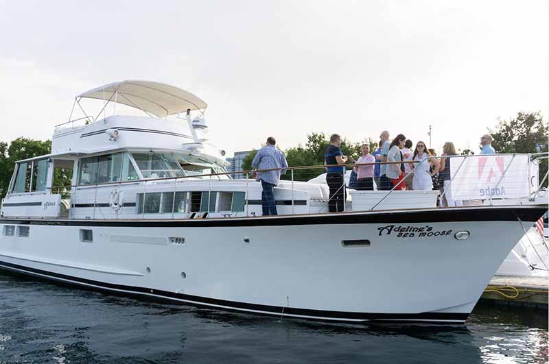Chicago yacht rental for Corporate Events| Adelines Sea Moose