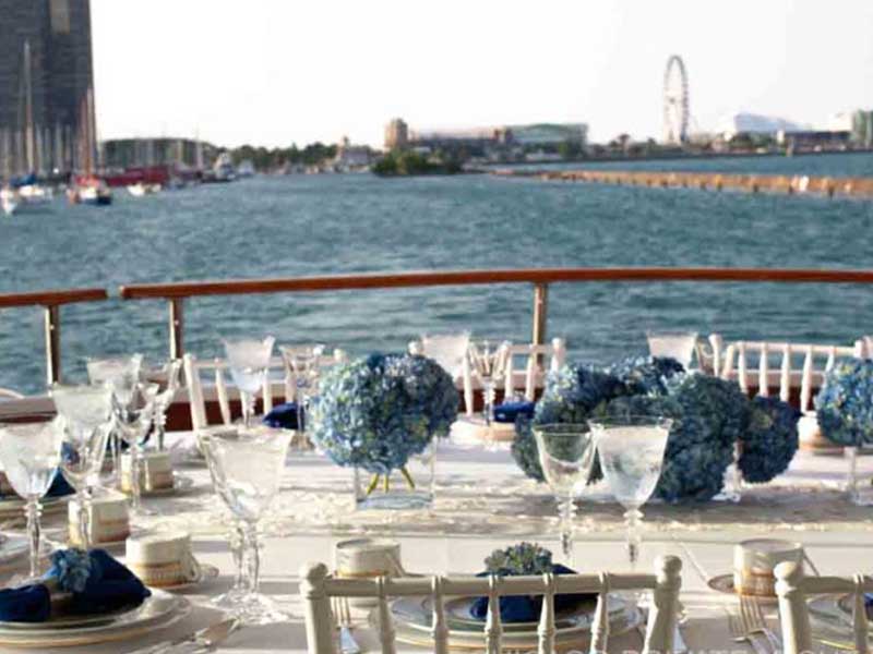 Best private dinner cruise Chicago has to offer for up to twelve guests| Adelines Sea Moose