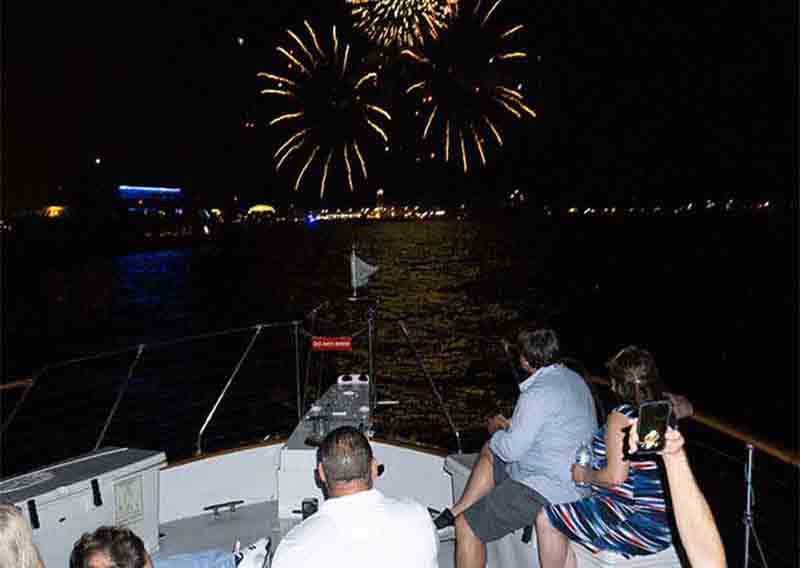 Viewing Fireworks from Lake Michigan